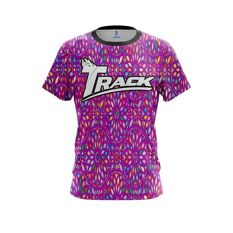 Track Kaleidoscope Purple CoolWick Bowling Jersey