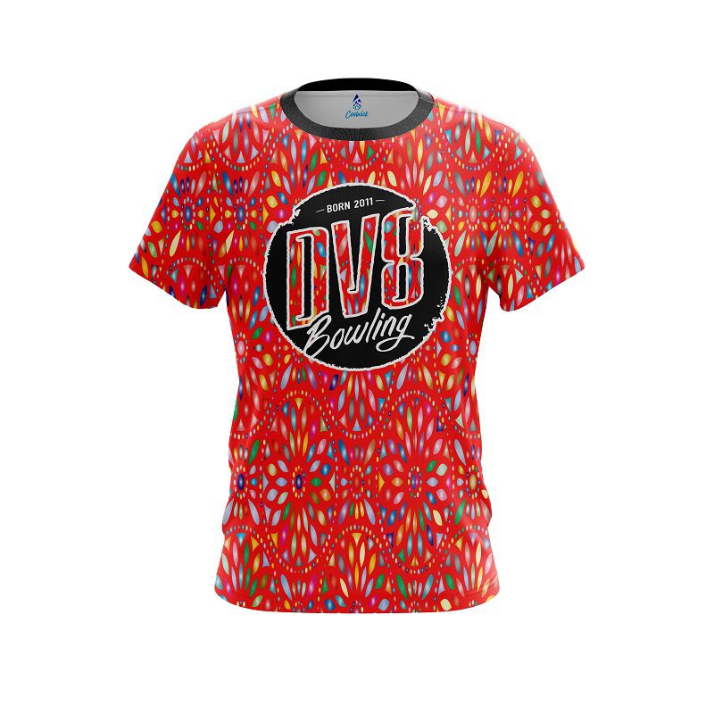DV8 Kaleidoscope Red CoolWick Bowling Jersey