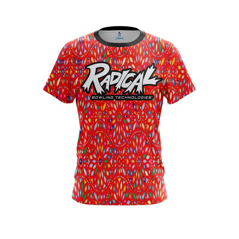 Radical Kaleidoscope Red CoolWick Bowling Jersey
