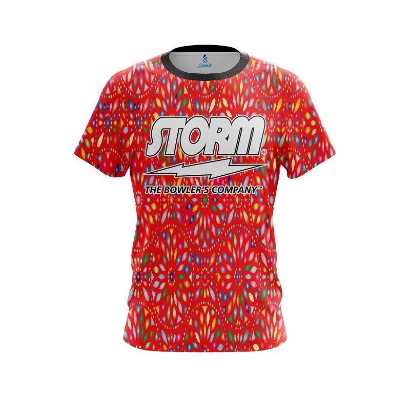 Storm Kaleidoscope Red CoolWick Bowling Jersey