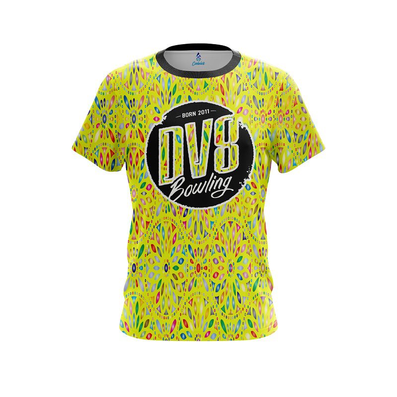 DV8 Kaleidoscope Yellow CoolWick Bowling Jersey
