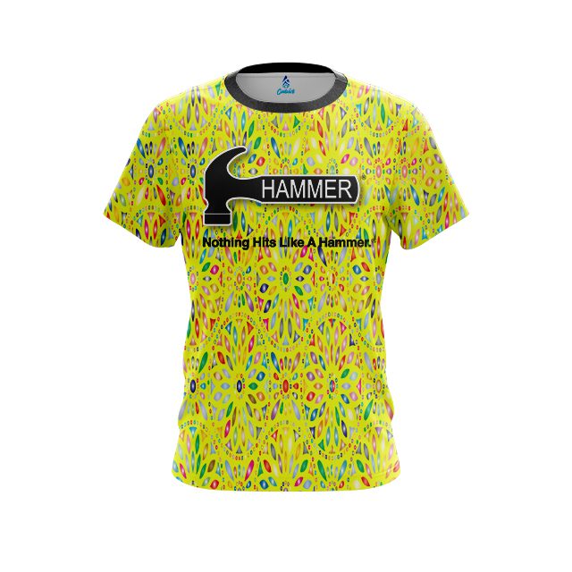 Hammer Kaleidoscope Yellow CoolWick Bowling Jersey