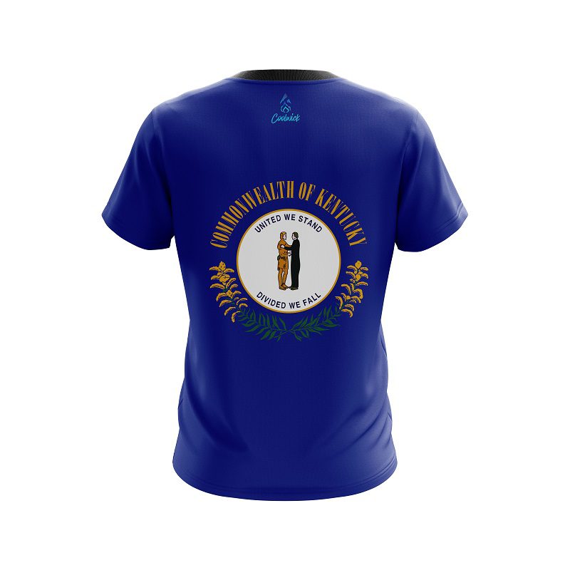 Plain Kentucky Flag CoolWick Bowling Jersey - Image 2