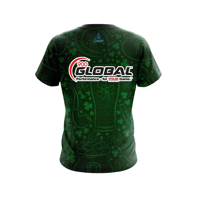 900 Global Lucky Shamrock CoolWick Bowling Jersey - Image 2