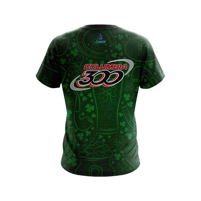 Columbia 300 Lucky Shamrock CoolWick Bowling Jersey - Image 2