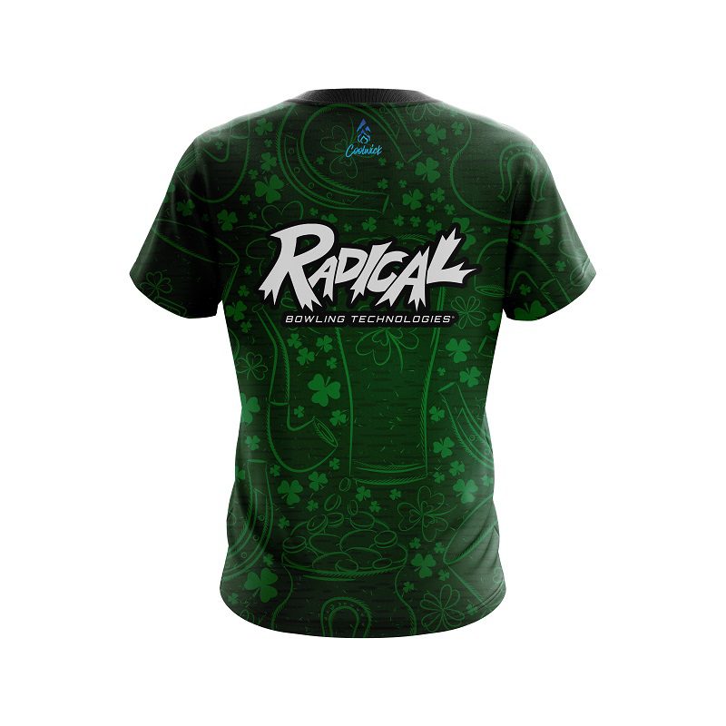 Radical Lucky Shamrock CoolWick Bowling Jersey - Image 2
