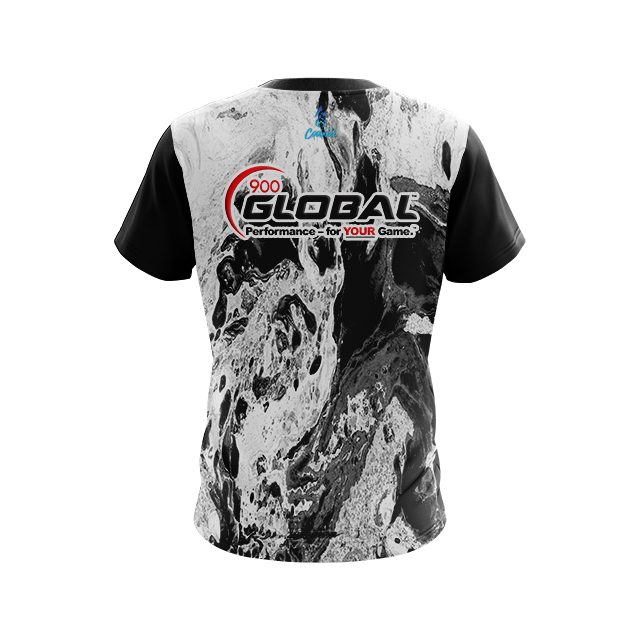 900 Global Canvas Black/White CoolWick Bowling Jersey - Image 2
