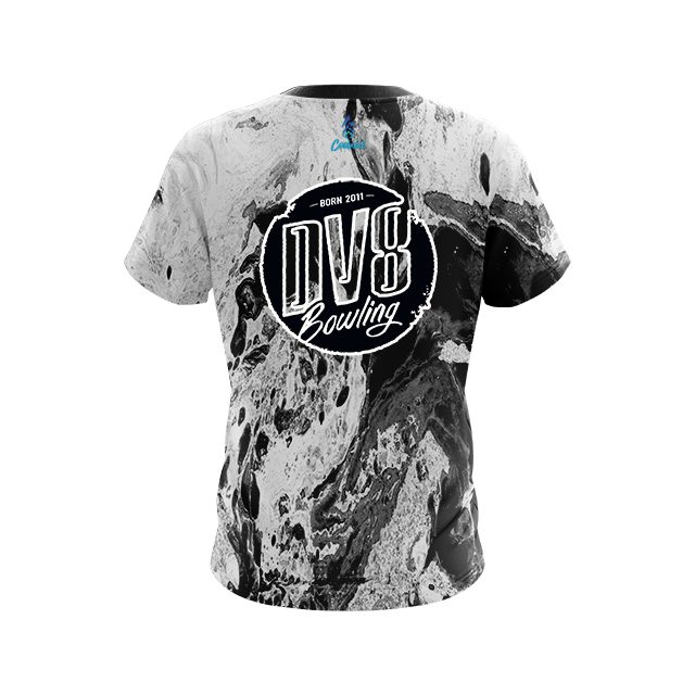 DV8 Marble Black CoolWick Bowling Jersey - Image 2