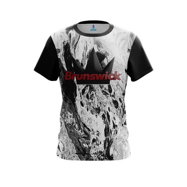 Brunswick Marble Black CoolWick Bowling Jersey