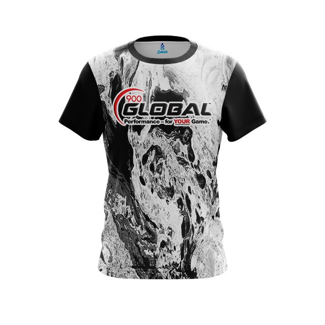 900 Global Canvas Black/White CoolWick Bowling Jersey