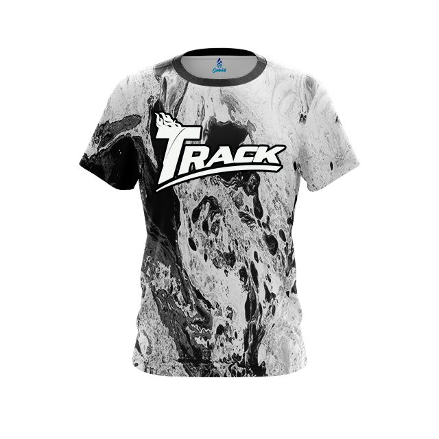 Track Black Marble CoolWick Bowling Jersey