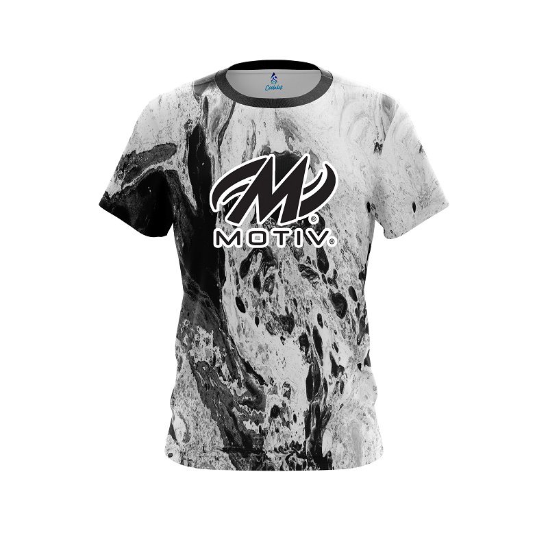 Motiv Marble Black CoolWick Bowling Jersey