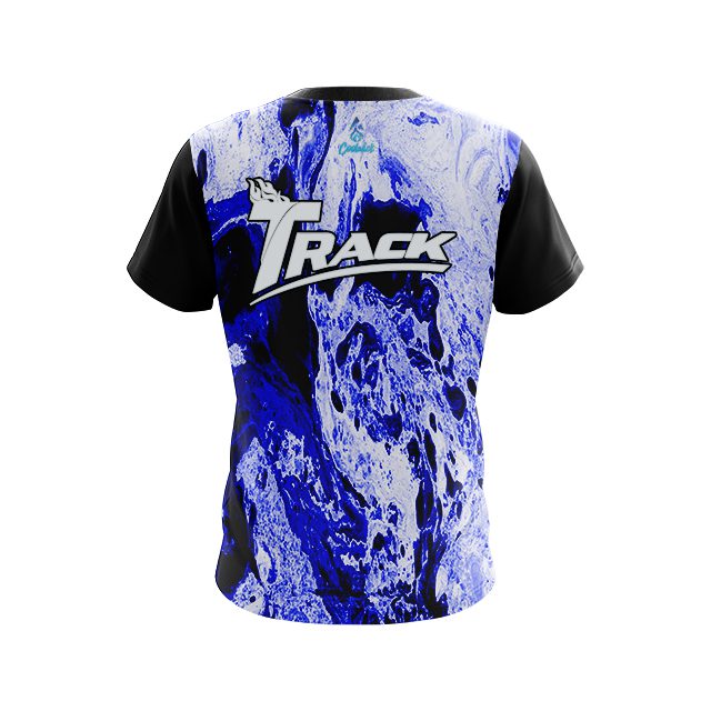 Track Blue Marble CoolWick Bowling Jersey - Image 2