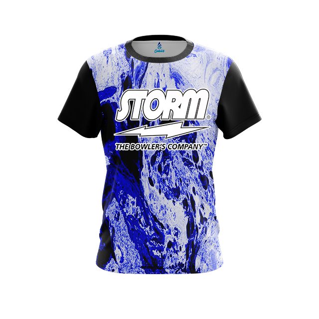 Storm Marble Blue CoolWick Bowling Jersey