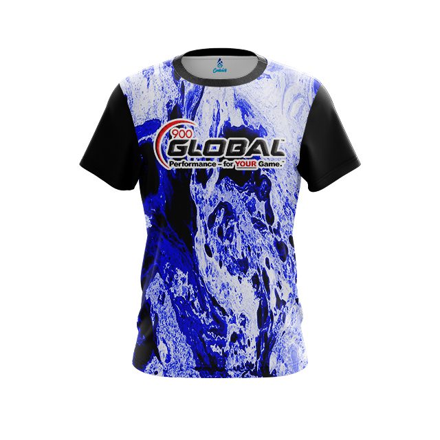 900 Global Marble Blue CoolWick Bowling Jersey