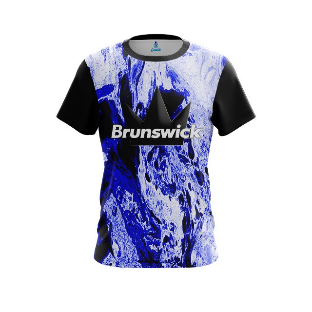 Brunswick Marble Blue CoolWick Bowling Jersey