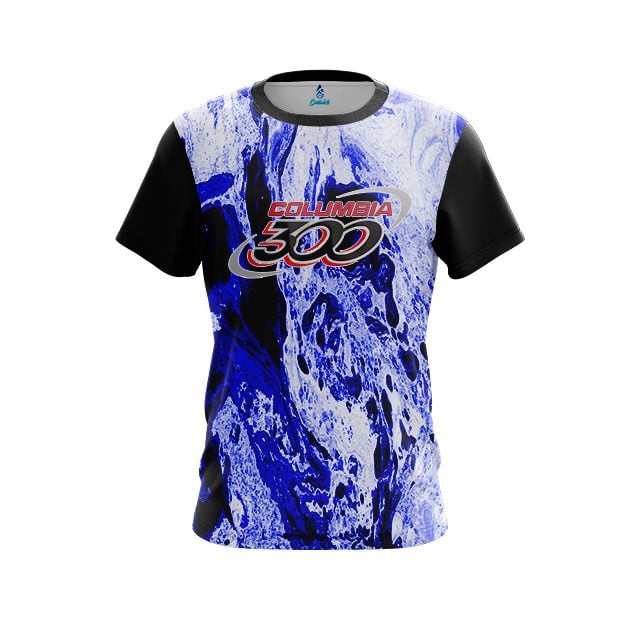 Columbia 300 Marble Blue CoolWick Bowling Jersey
