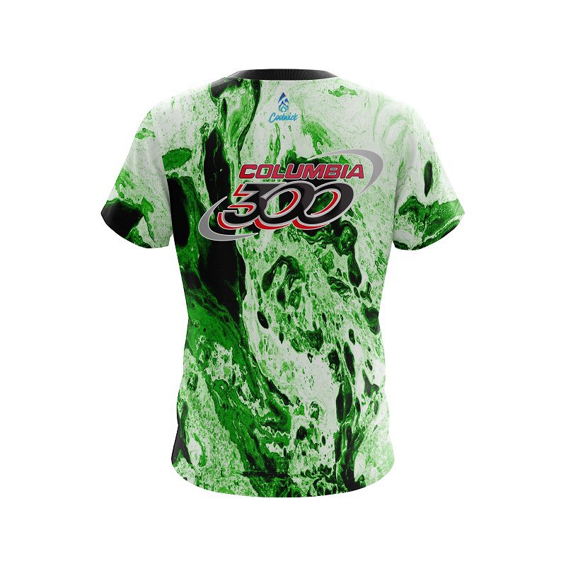 Columbia 300 Marble Green CoolWick Bowling Jersey - Image 2
