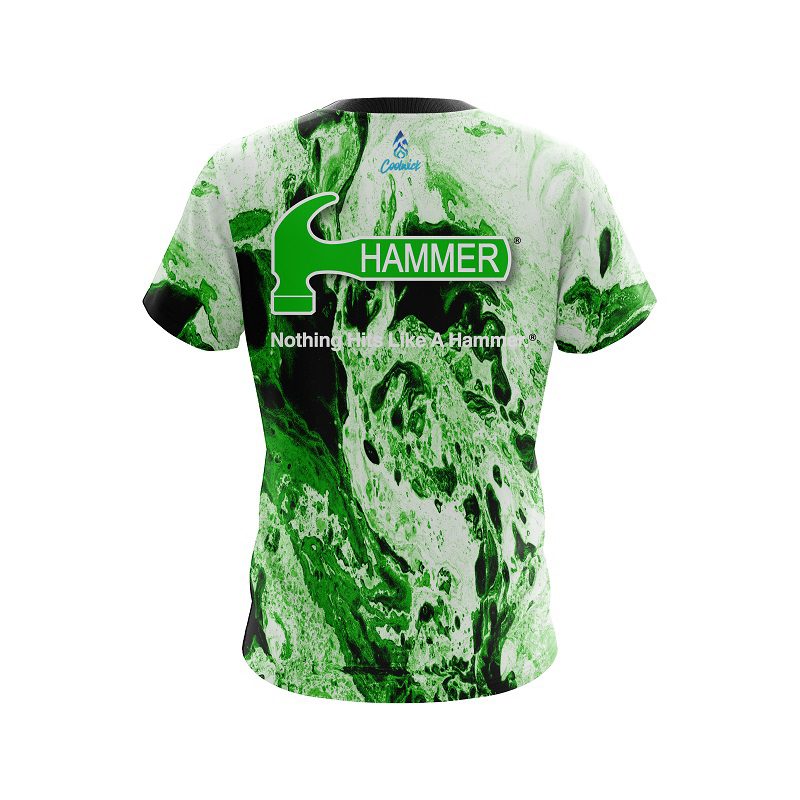 Hammer Marble Green CoolWick Bowling Jersey - Image 2