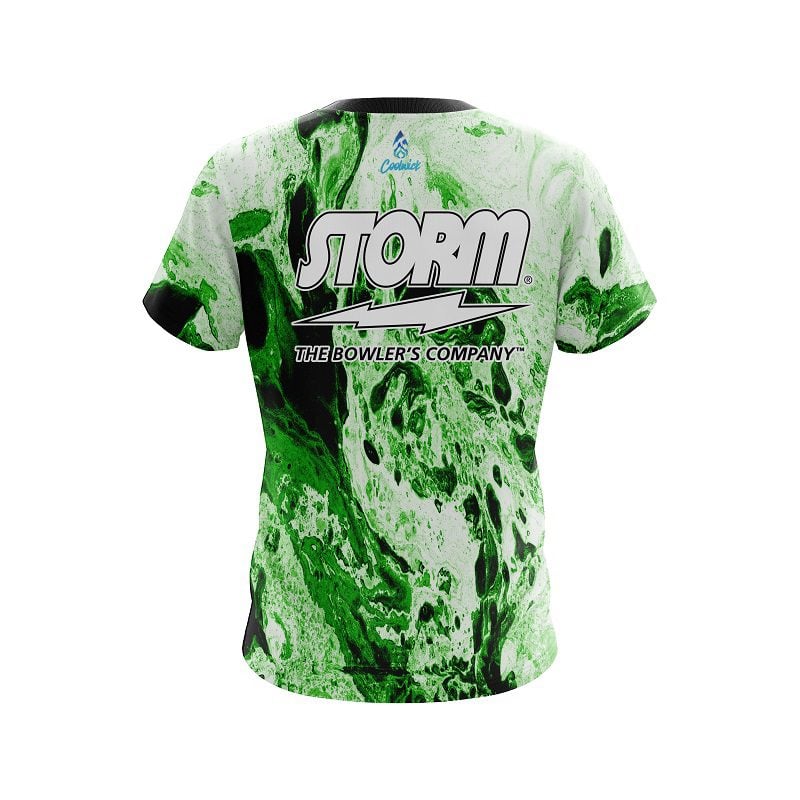 Storm Marble Green CoolWick Bowling Jersey - Image 2