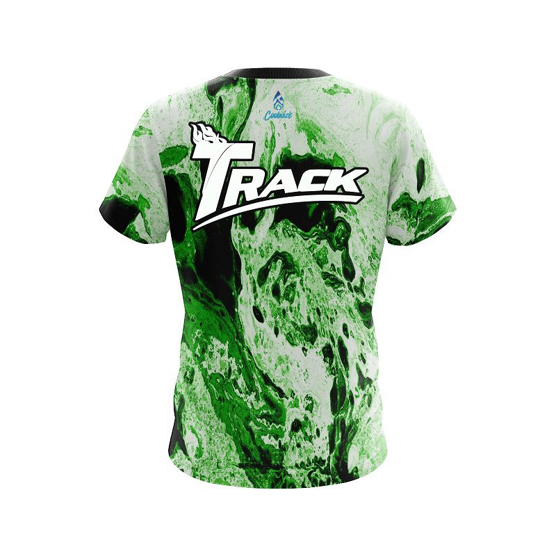 Track Marble Green CoolWick Bowling Jersey - Image 2