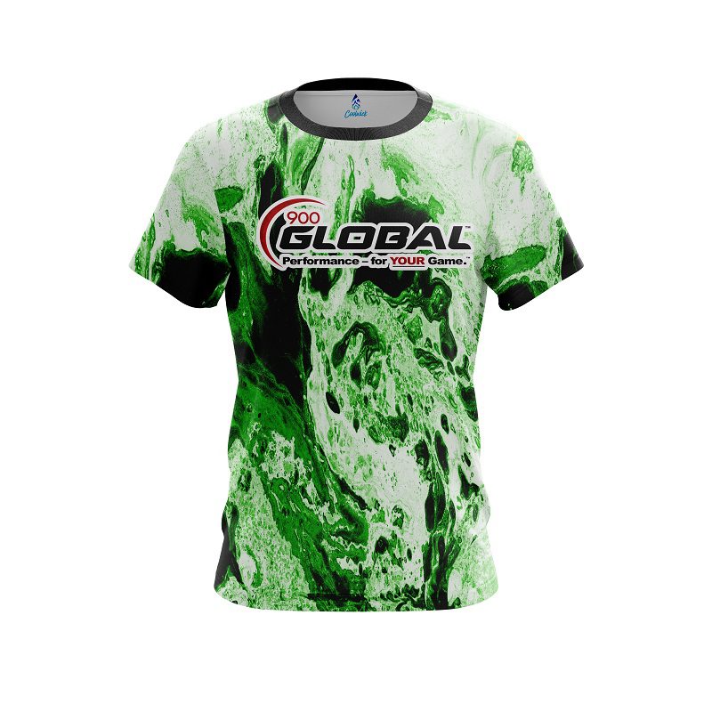 900 Global Marble Green CoolWick Bowling Jersey