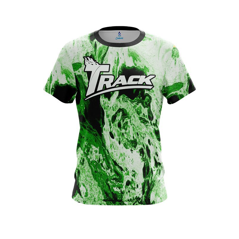 Track Marble Green CoolWick Bowling Jersey