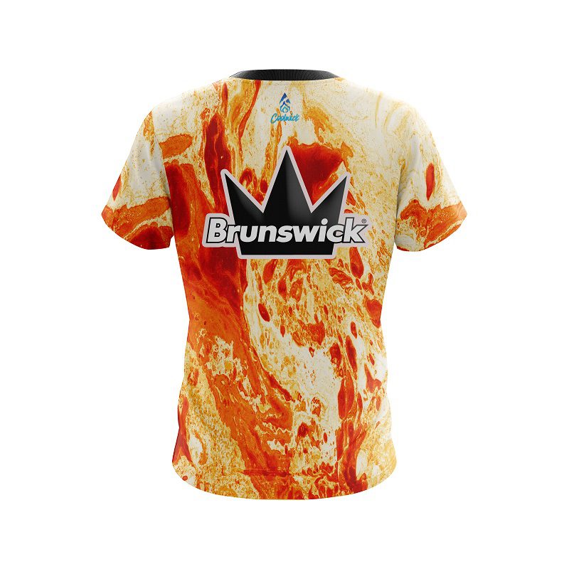 Brunswick Marble Orange CoolWick Bowling Jersey - Image 2