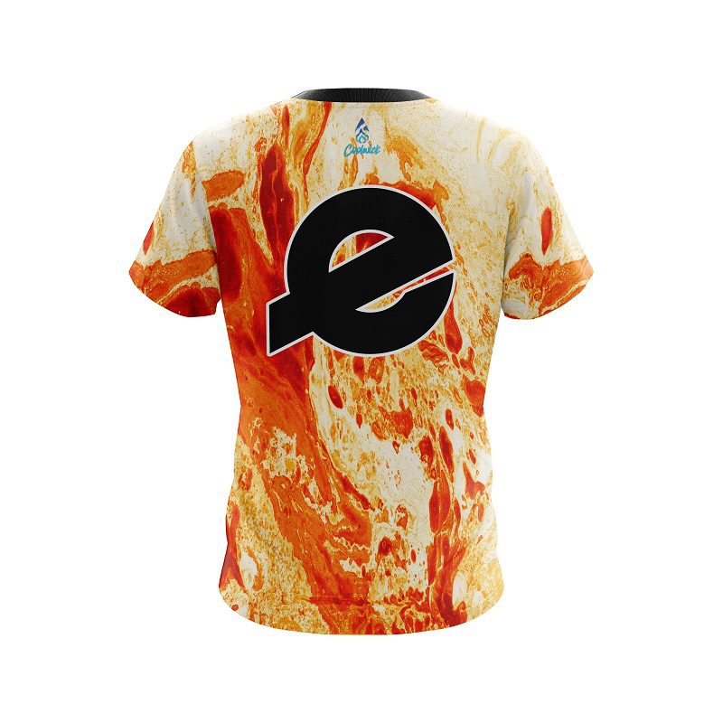 Ebonite Marble Orange CoolWick Bowling Jersey - Image 2