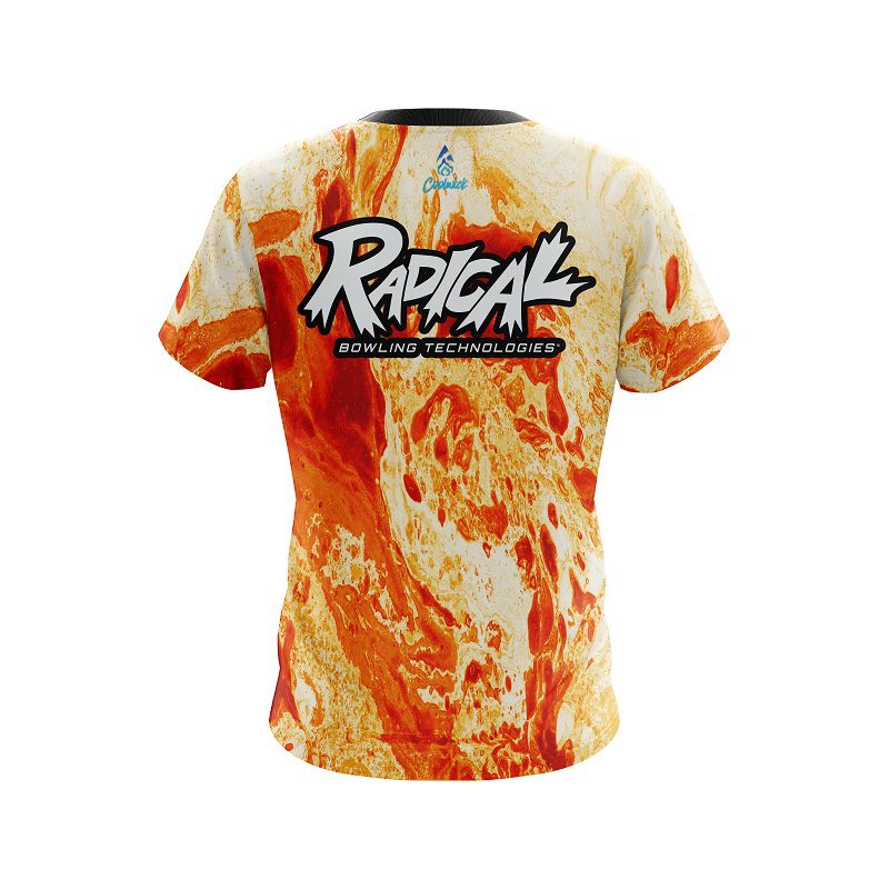 Radical Marble Orange CoolWick Bowling Jersey - Image 2