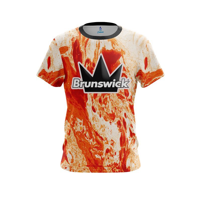 Brunswick Marble Orange CoolWick Bowling Jersey