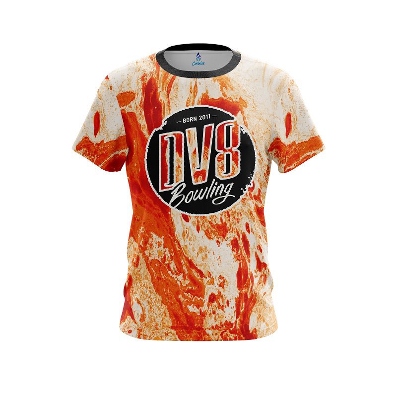 DV8 Marble Orange CoolWick Bowling Jersey
