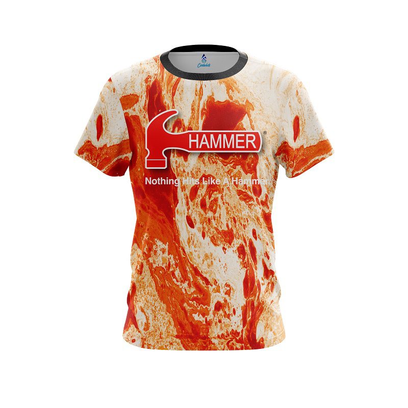 Hammer Marble Orange CoolWick Bowling Jersey