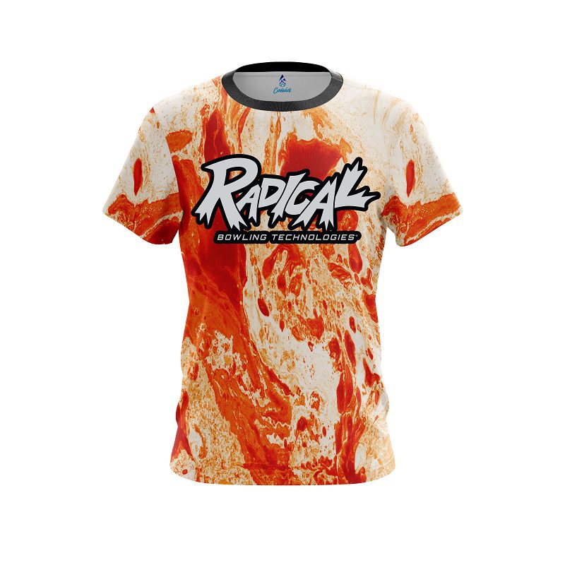 Radical Marble Orange CoolWick Bowling Jersey