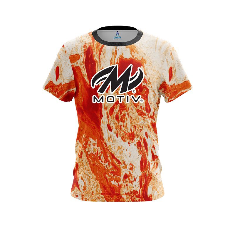 Motiv Marble Orange CoolWick Bowling Jersey