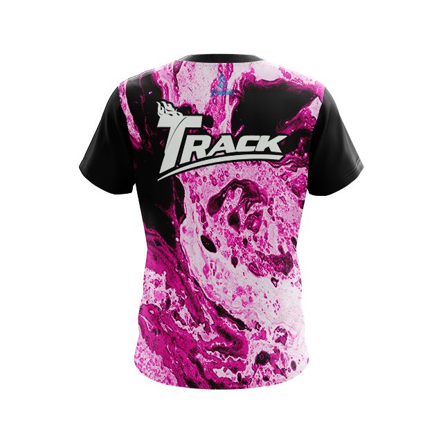 Track Pink Marble CoolWick Bowling Jersey - Image 2