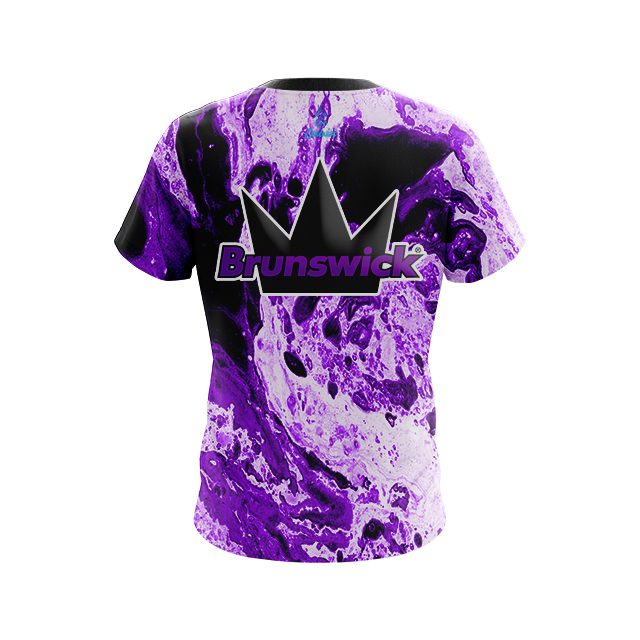 Brunswick Marble Purple CoolWick Bowling Jersey - Image 2