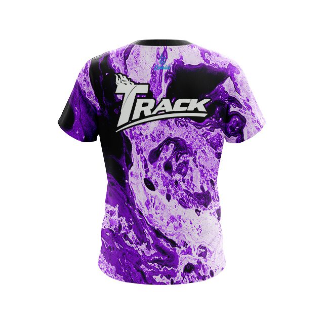 Track Purple Marble CoolWick Bowling Jersey - Image 2