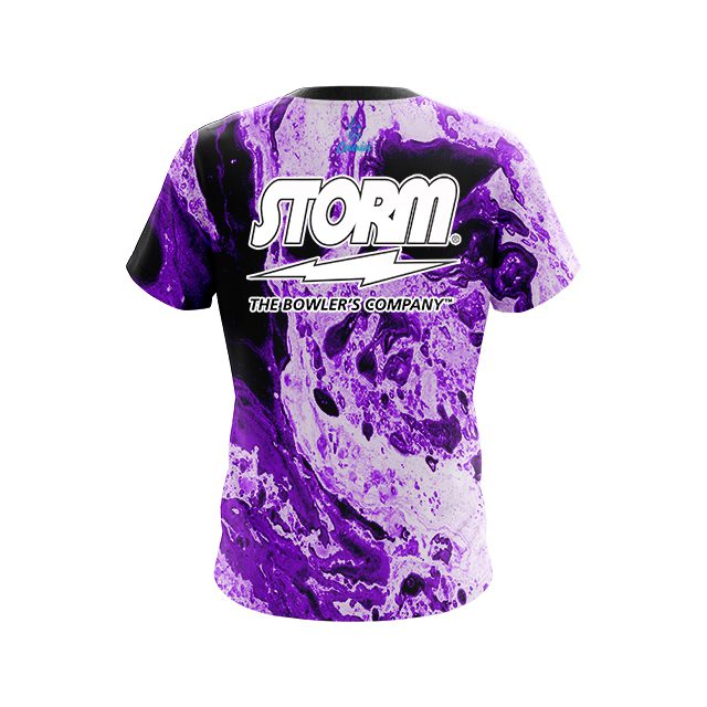 Storm Marble Purple CoolWick Bowling Jersey - Image 2