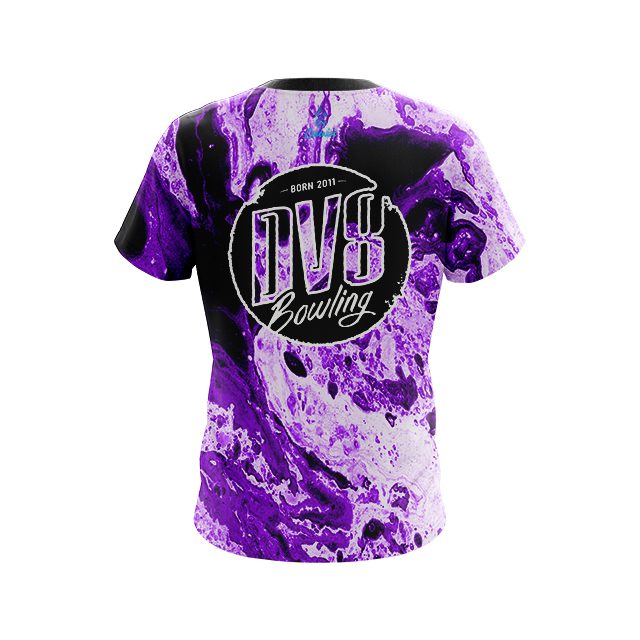 DV8 Marble Purple CoolWick Bowling Jersey - Image 2