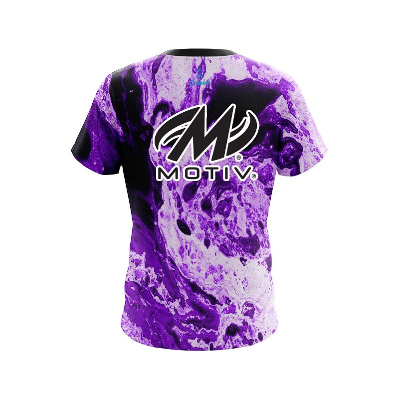 Motiv Marble Purple CoolWick Bowling Jersey - Image 2