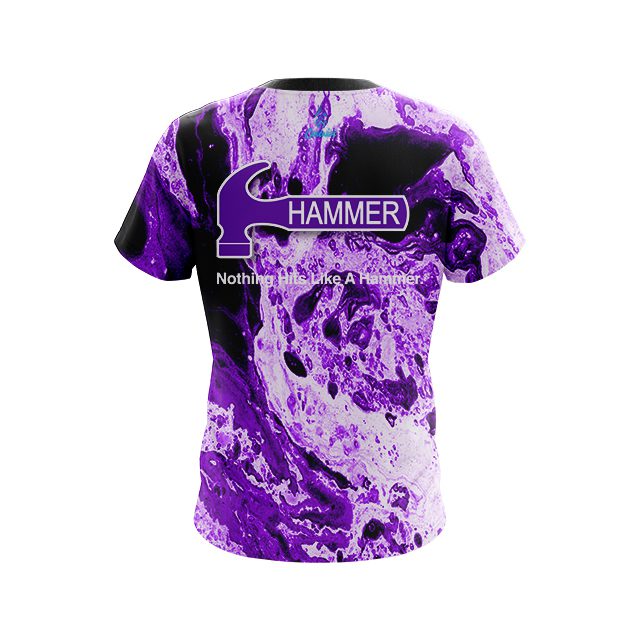 Hammer Marble Purple CoolWick Bowling Jersey - Image 2