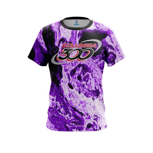 Columbia 300 Marble Purple CoolWick Bowling Jersey