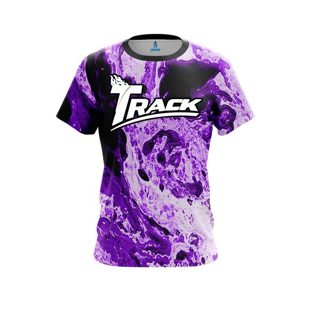 Track Purple Marble CoolWick Bowling Jersey