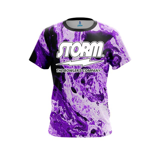 Storm Marble Purple CoolWick Bowling Jersey
