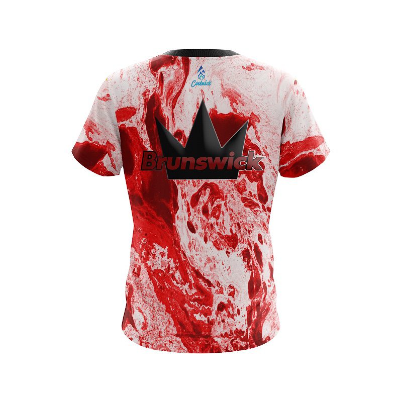 Brunswick Marble Red CoolWick Bowling Jersey - Image 2