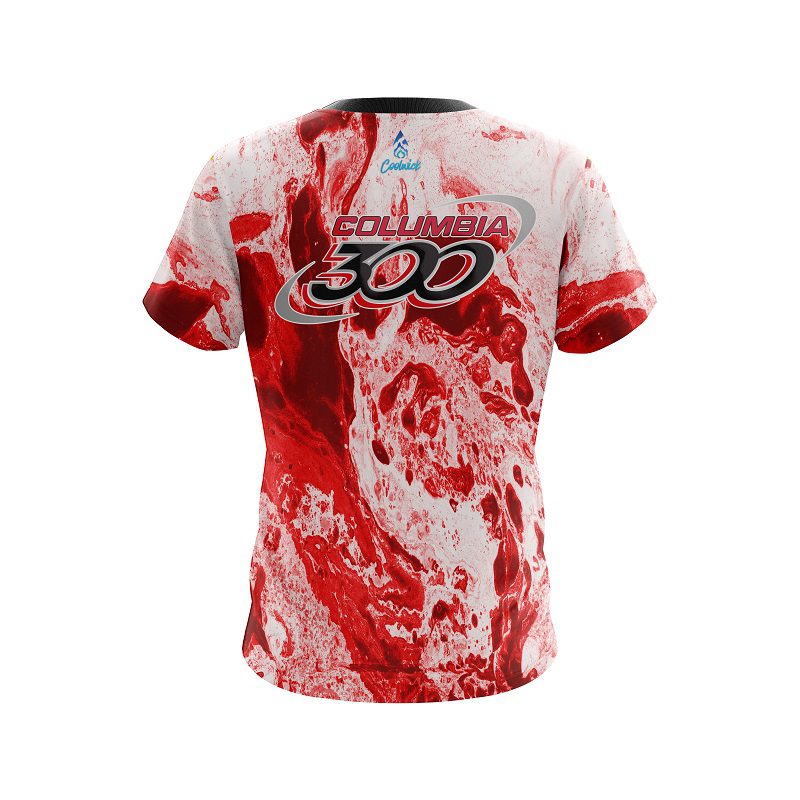 Columbia 300 Marble Red CoolWick Bowling Jersey - Image 2