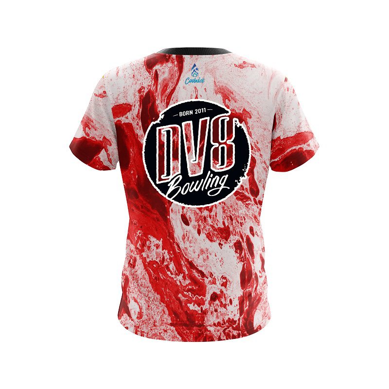 DV8 Marble Red CoolWick Bowling Jersey - Image 2