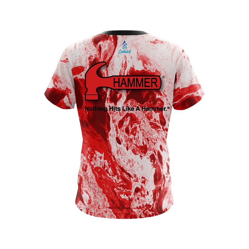 Hammer Marble Red CoolWick Bowling Jersey - Image 2