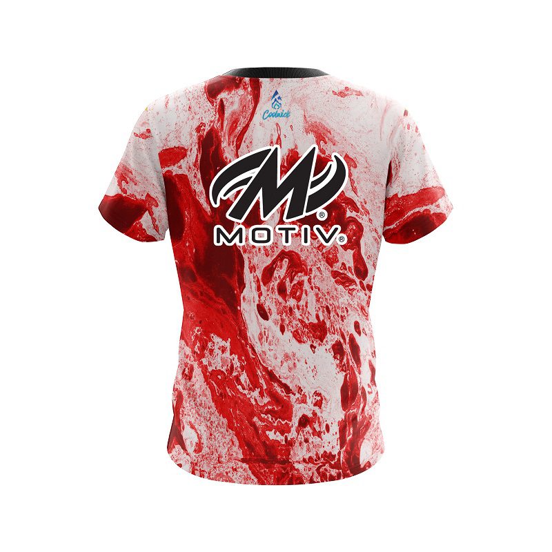 Motiv Marble Red CoolWick Bowling Jersey - Image 2